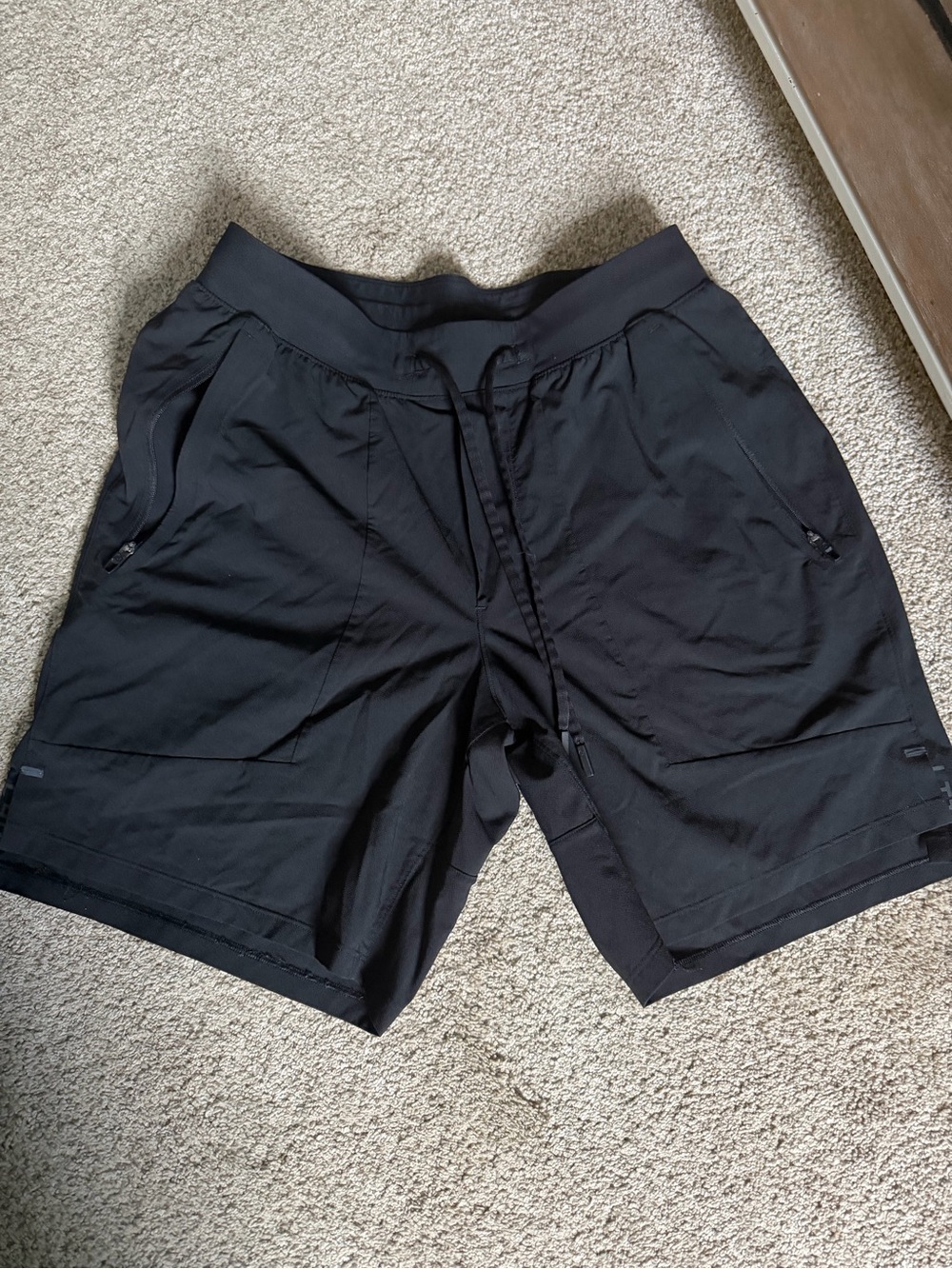lululemon athletica Black Performance Drawstring Shorts